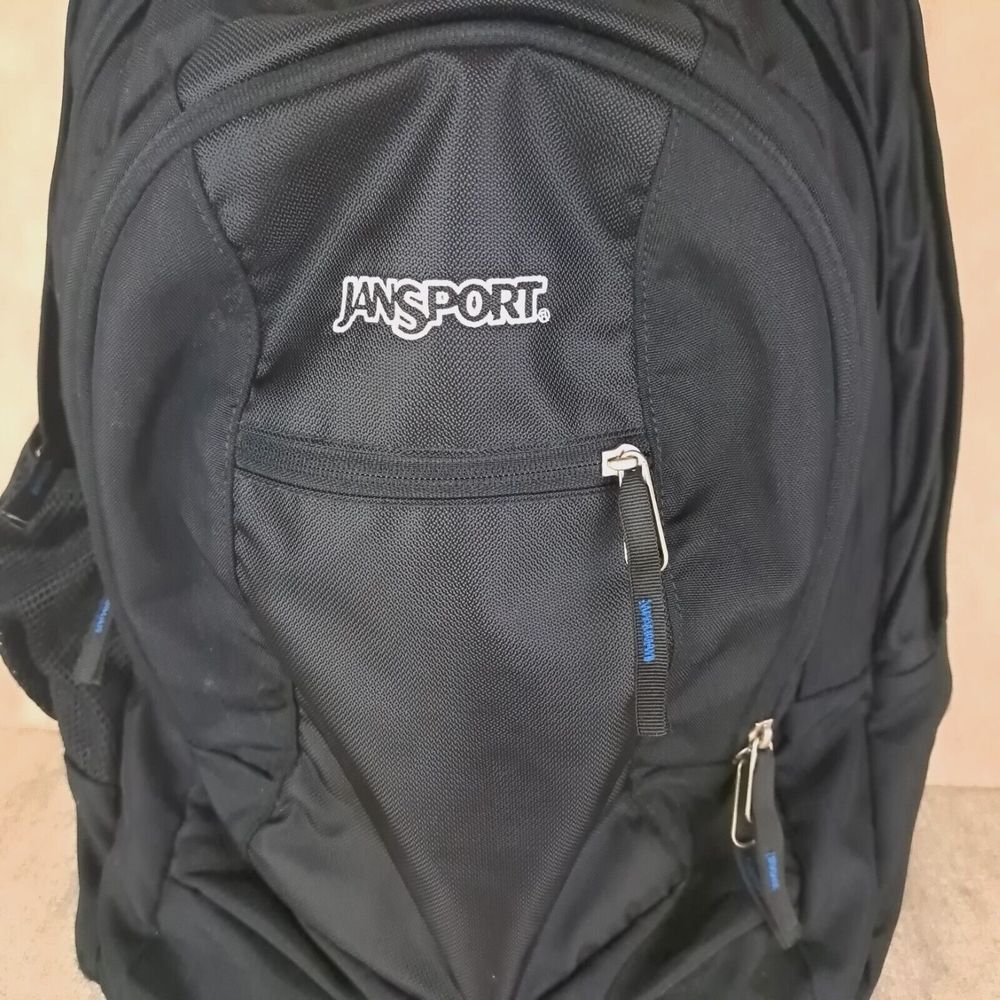 JanSport Driver 8 Rolling Black Backpack Padded Laptop Travel Bag H2O Bottle